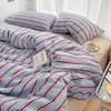 Bedding sets Nordic Colorful Striped Printing Duvet Cover And Sheet 150 Set Adult Single Double Queen Comforter Sets 200x230cm 231011