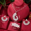 Collana e orecchini Set GODKI Trendy Fashion Russian Luxury Waterdrop per le donne Festa di nozze Dubai Bridal