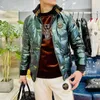 Men's Down Parkas European Station Nowa zimowa swobodna kurtka europejska skórzana europejska etykieta RC Leopard Head High-end White Duck Down Men Kurtka J231010