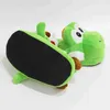 Pantoufles Yoshi Frog en peluche Kawaii pour la maison, fourrure douce antidérapante, mignonnes chaussures chaudes d'hiver, sandales moelleuses x1011, nouvelle collection 2021