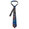 Bow Ties Sealestial Steampunk Tie Blue Gold Mandala Graphic Neck Retro Trendy Tertor for Men Leisure Necktie Associory