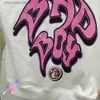 メンズフーディーズスウェットシャツ2023ピンクヘルスタースウェットシャツインターネットセレブヘッドピクチャートップトップ高品質の文字印刷されたパーカー男性女性衣料品T231011