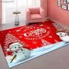 Julekorationer moderna röda mattor vardagsrum Santa juldekoration mattan hem entré matt mjuk slip sovrum sovrum