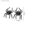 Outros acessórios de moda Punk Spider Stud Brincos Personalidade Resina Preta Ear Studs Halloween Spiders Brincos Engraçados Horror Jóias para Mulheres Halloween Q231011