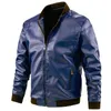 Hommes en cuir simili cuir printemps automne hommes col montant mince veste en cuir poche à glissière décoratif PU manteau Biker hommes vêtements décontracté mâle 231010