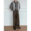 Camisas casuales para hombres SYUHGFA rayas estilo coreano suelta simple tie-dye camisa moda versátil tops 2023 otoño masculino cardigan