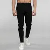 Herrbyxor mode herr casual mager byxor fast färg chino smal fit affärsbyxa