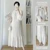 Moderskapsklänningar 2927# Spring Korean Fashion Maternity Dress Elegant Casual Loose raka kläder för gravida kvinnor Graviditetskläder 231006