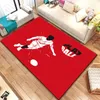 Tapijt 3D Voetbal Sport Silhouet Patroon Tapijt voor Woonkamer Tapijten Camping Picknick Mat Antislip Tapijt Kruipmat Fans Gift 231010