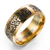 Alla moda Uomo Donna Acciaio inossidabile Corano Messaggero Anelli Vintage Parole halal islamiche Bague Arabo Drop320O