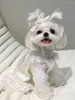 Vêtements d'été pour chiens, robes en soie, bretelles en dentelle, pyjama doux, coupe pour animaux de compagnie, Teddy Bichon Yorkshire Chihuahua