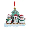 Christmas Family Penguin Ornament Resin Personalized Home Xmas Tree Decoration Christmas Room Decor i0829 JJ 10.11