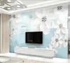 Wallpapers Papel De Parede Fashion Simple Elegant 3D Embossed Flowers Wallpaper Living Room Tv Wall Bedroom Papers Home Decor Bar