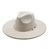 Chapeaux Fedora en daim pour femmes, chapeau de Cowboy occidental à bord large de 9.5cm, cercle doré pour hommes, automne hiver Jazz Church Sombrero casquettes