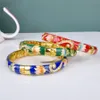 Bangle 5 Val Chinese Styles Cloisonne Armband Double Crystal Female Bangles National Wind GP Lady's Jewelry Gift249Z