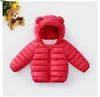 Down Coat Kids Light Down Coats Cute Baby Girls Winter Clothes with Ear Hoodie Spring Girl Jacket Toddler Children Clothing for Boys Coat 231010
