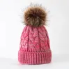 Bébé oreillettes chapeaux tricoté Pom Pom Beanie enfants chapeau d'hiver pour les enfants DF292