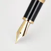 Stylos à plume Jinhao X350 Stylo Rétro Élégant Barrel Gold Clip Fine Medium Nib pour l'écriture Signature Bureau École A7345 231011