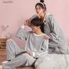 Men's Sleepwear Winter Couple Sleepwear Man Pajamas set Women pyjama suits Flannel Home clothes Warm pijama hombre conjuntos de pijama ensemblesL231011
