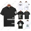 2023 Designer Mens T-shirt T Shirt Luxury London England Grid Randig Horse Classic Spring Summer Circle Print Tshirts Simple Casu313s