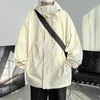 Erkek ceketler Dropshipping Streetwear 2023 Bahar Gündelik Kapüşonlu Harajuku Windbreaker Ceket Kadın için 231011