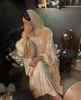 Ethnische Kleidung Naher Osten Muslim Robe Jilbab Abaya Ramadan Mode Satin Strickjacke Langarm Dubai Türkisch Islamisches Kleid Abayas