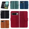 Custodie a portafoglio in pelle PU per Samsung S23 FE Ultra S22 Plus A24 A25 A34 A54 A33 A53 A23 A32 A14 A13 Google 8A 8 Pro 7 7A Impronta Cube Square ID Card Slot Holder Flip Cover Pouch