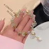 Bracelets de charme Sweet Girl Glacé Moon Crystal String Bijoux à la main