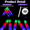 Autres fournitures de fête d'événement 12 30 50 60pc LED Glow Sticks Tubes de mousse RVB colorés Contenu exclusif personnalisé pour Noël Anniversaire Mariage Supplie 231011