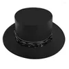 Berets Steampunk Top Hat para Adulto PU Leathers Magician Cap Vintage Victorian Cosplay Traje Mulheres Homens Role Play Props