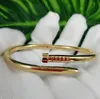 Armband 882174789 Classic Bangles Designer Gold Silver Nail Armband Titanium Steel Cuff Fashion Bangle Nlay Diamond Armband Womens Mens Love SMEELLRY Gift Gift