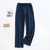 Women's Sleepwear Pants Loose 2023 Pajama Plaid Couple Men Pajamas Loungewear Cotton Long Winter Trousers Autumn