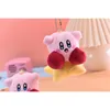 Plush Keychains Wholesale 24pcs/lot 10cm Cute Star Kirby Plush Toy Stuffed Small pendant Keychain Gifts Doll For Children 231010