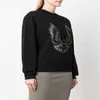 Women Sweatshirt Shield Angel Wings Letter Frosted Print Crew Neck Sweater Fashion Pullover Hoodie263C