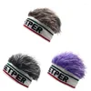 Berets Funny Wig Cap Elastic Knitted Beanies Hat Hair Integrated Hip Hop Hats Men Fashion Street Caps Colorful Slouchy Headband Cool