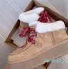 Designer slippers Cabin Cuff Trainer platform lace up boots snow women ankle booties sheepskin winter