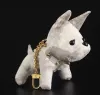 Designer dos desenhos animados animal pequeno cão criativo chaveiro acessórios chaveiro couro do plutônio carta padrão carro chaveiro jóias presentes acessórios mf