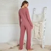 Vêtements de maison Femme Femmes Plus taille Arrivée de pyjamas 2023ladisesservice Vêtements de nuit à manches longues décontractés