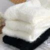 Women Socks Mink Velvet For And Men Autumn Winter Thicken Thermal Coral Sleep Plush Floor Black White Underwear