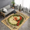 Décorations de Noël Tapis de Noël Tapis imprimé Père Noël Antidérapant pour filles garçons Cadeau de Noël Salon Balcon Décor Tapis de sol