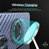 Magnetic Hollow Out Aluminum Alloy Phone Case for iPhone 15 14 13 12 Pro Max Slim Full Protective Metal Heat Dissipation Back Cover Supporting Wireless Charging