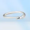 Аутентичный 925 серебряный серебряный кольцо бесконечности кольцо женские женские ювелирные украшения для подруги для подруги подарочные кольца с оригинальной коробкой Set3685355