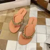 Slippers Casual Rivet Female Shoes Women Heels Slides Rubber Flip Flops Luxury Soft 2023 High Flat Summer Beach Hawaiian Metal D