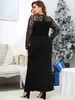 Robes sexy urbaines Parara grande taille robes de bal noir à manches longues sirène Maxi robe de soirée formelle pour les femmes élégant 4XL vêtements sexy 231011