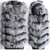 Женский меховой жилет из искусственного натурального натурального меха, куртка, короткий жилет без рукавов, женское зимнее теплое пальто 231010