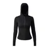 Active Shirts Damen-Jacke, leicht, durchgehender Reißverschluss, Laufbahn, Yoga-Jacke mit Daumenloch, Workout, sportliches Wandern, Outdoor-Hoddies