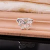 Cluster Rings Wholesale Silver Plated Ring Fashion Jewelry Butterfly Shiny Cute /hhwapzda Gvjapmqa LQ-R611