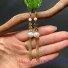 Boucles d'oreilles pendantes en perles baroques, cadeau, véritable pierre précieuse, amulette naturelle, accessoires en argent 925, pierres précieuses, bijoux en perles, Vintage, luxe, blanc