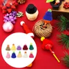 BERETS10PCSニットサンタハットクリスマスウールクリスマス装飾ミニチュアニットキャップ