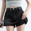 Pantalones cortos para mujer faldas de verano mujeres negro azul denim cintura alta sexy diseño de moda streetwear y2k jeans cortos